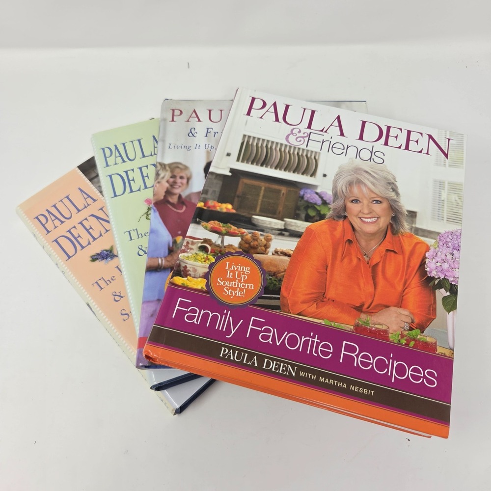 Lot of 4 Paula Deen Hardcover Cookbooks - Lady & Sons Savannah Country & Friends